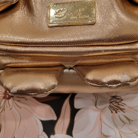 Luv Betsey Johnson Kitty Rose Gold Backpack with Cat Jewel Face - Picture 6 of 11